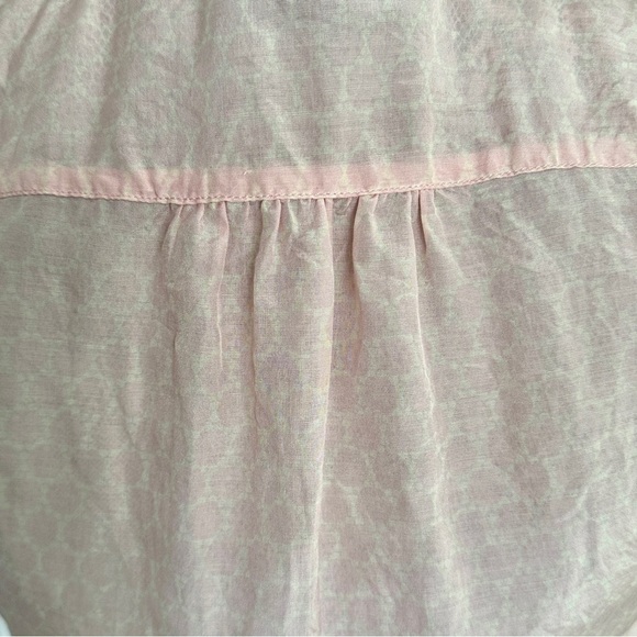 Vintage GAP Ruffle Pink Blouse Sheer Y2K Top Size M - Picture 6 of 7